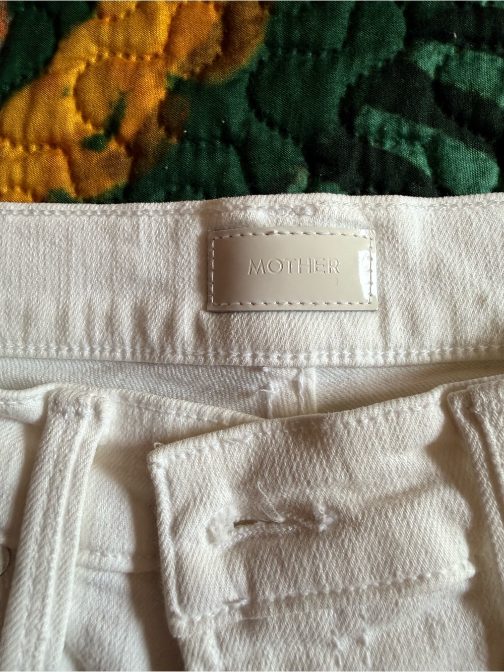 MOTHER White Straight-Leg High-Rise Jeans - Picture 3 of 7